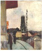 August Macke Catedral of Freiburg in the Switzerland painting
